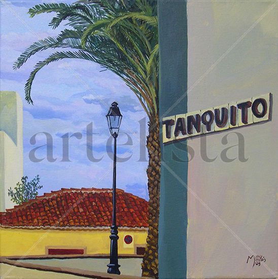 Calle Tanquito Acrylic Canvas Landscaping