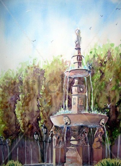 Fuente de las titas Watercolour Paper Landscaping