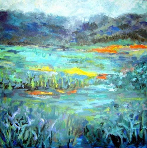 Campos Azules Acrylic Canvas Landscaping