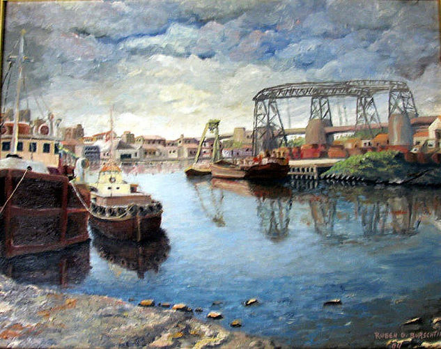 riachuelo 2 LA BOCA Oil Canvas