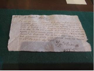 Documento Autógrafo de Ignacio Pérez 