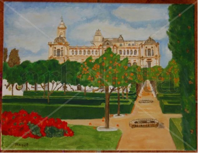 Jardines del Ayuntamiento Oil Canvas Landscaping