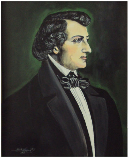 Chopin Óleo Lienzo Figura