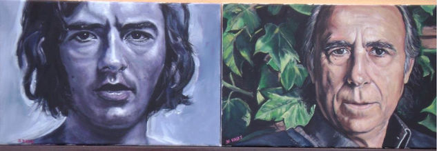 Joan Manuel Serrat - díptico. Acrylic Canvas Portrait