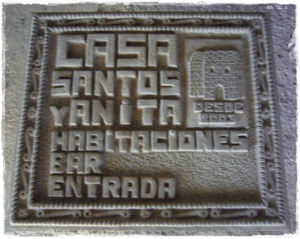 Cartel en piedra...