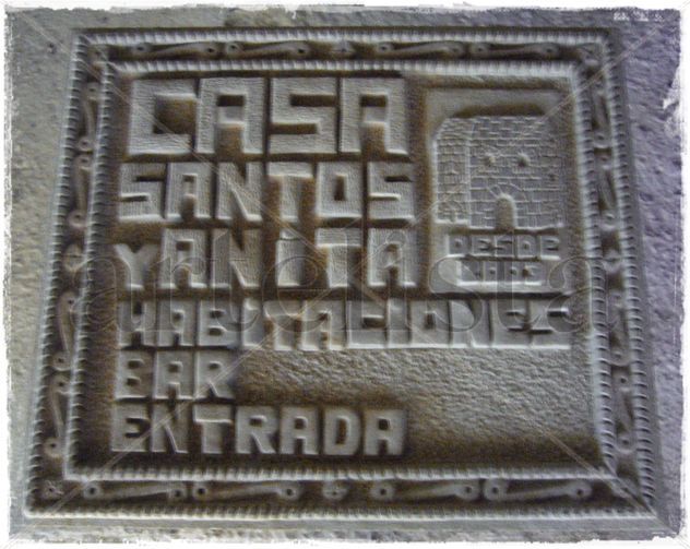 Cartel en piedra natural