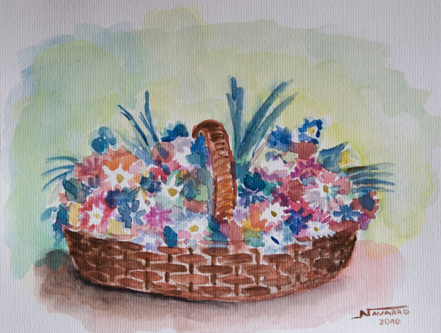 "Las flores de la abuela" Watercolour Paper Still Life Paintings