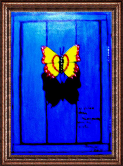 Y dice una mariposa acril_s_lienzo Acrylic Canvas Still Life Paintings