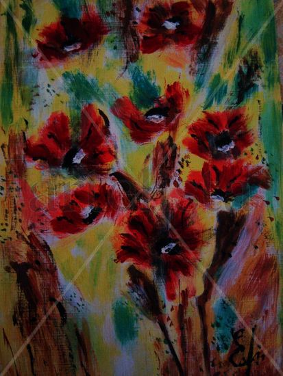 Silvestres Acrylic Canvas Floral Painting