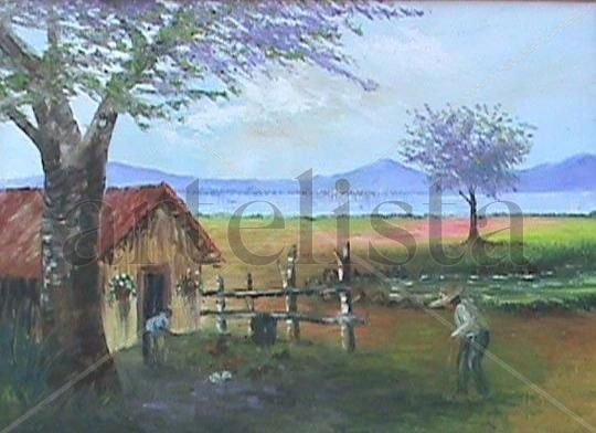 rincon del lago Oil Canvas Landscaping