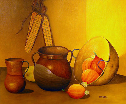 Bodegon con cebollas