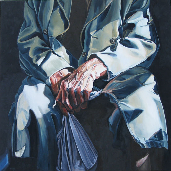 Aging hands Oil Canvas Figure Painting