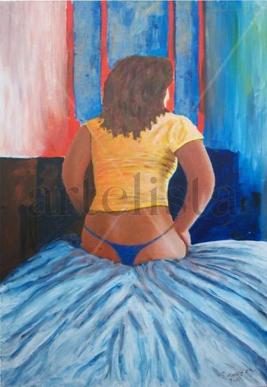 Mujer de espaldas Oil Canvas Landscaping