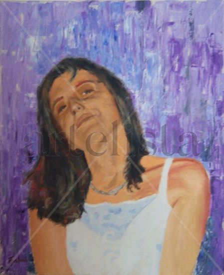 Retrato de Silvia Oil Canvas Portrait