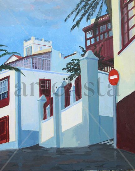 Calle San Sebastián Acrylic Canvas Landscaping