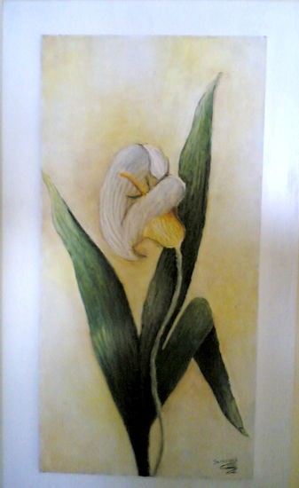 Cala Oil Panel Floral Painting