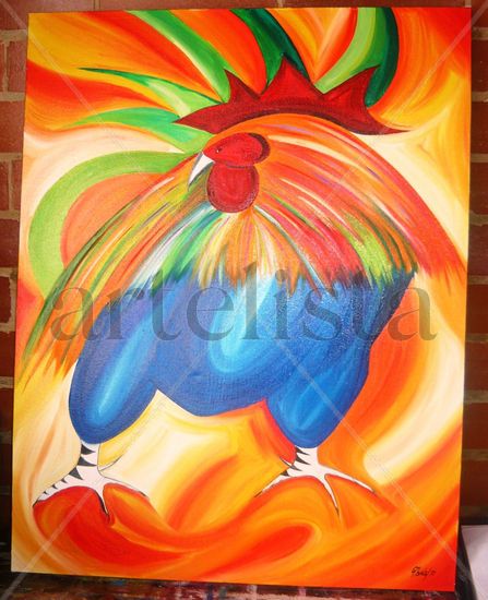 El gallo fino Oil Canvas Animals