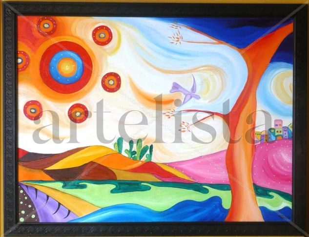 Paisaje celestial. Oil Canvas Landscaping