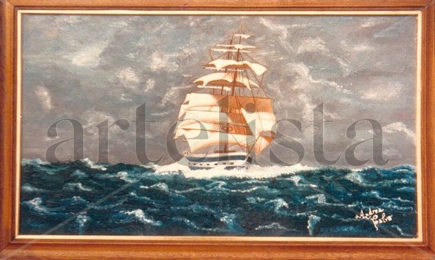 El Barco Oil Canvas Marine Painting