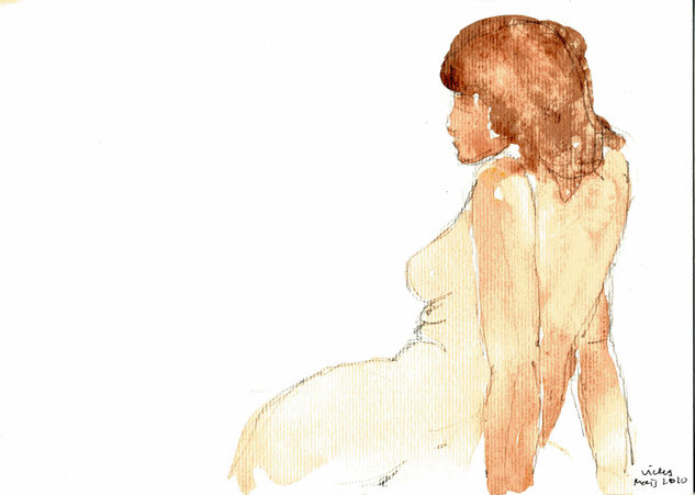 Aquarel·la st Lluc 2 Watercolour Paper Nude Paintings