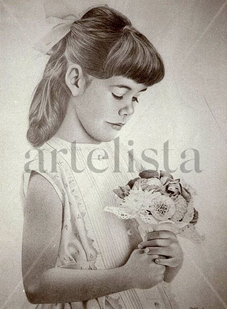 Retrato lapiz  cera