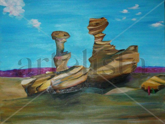 El Submarino - Valle de la Luna Oil Canvas Landscaping