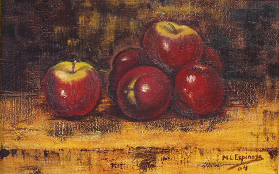 Bodegón manzanas Oil Canvas Still Life Paintings