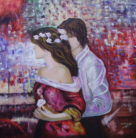 Romance Oil Canvas Figure Painting