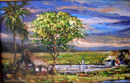 Paisaje con lavanderas