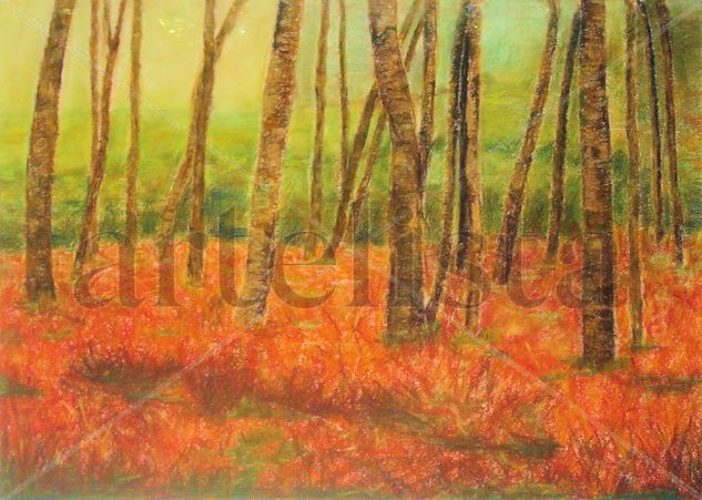 Bosque Rojo Pastel Paper Landscaping