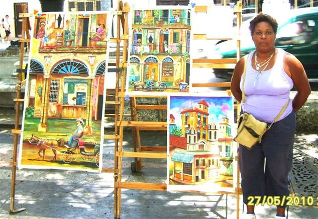 Barbara Maturel y sus Cuardros Oil Canvas Landscaping