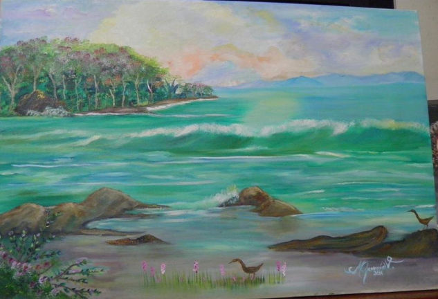 Atardecer Oil Canvas Marine Painting