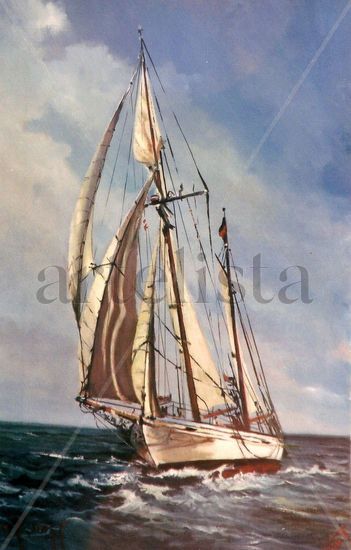 WYVERN VON BREMEN Oil Canvas Marine Painting