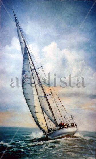 SPANIER II Oil Canvas Marine Painting