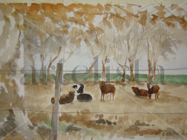 VACAS DE SANTA FE Watercolour Paper Landscaping