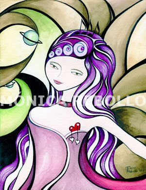 Princesa del Universo (original) Watercolour Paper Figure Painting