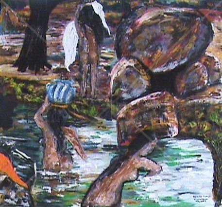 Guatemaltecas en el rio