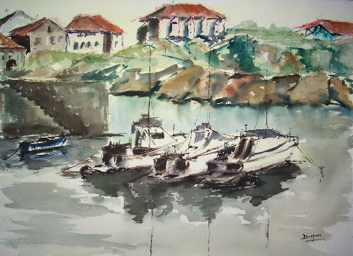 Lanchas en Mundaka