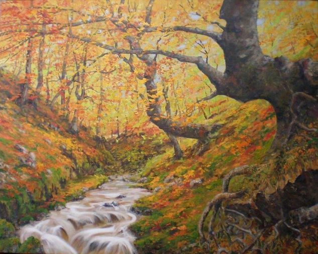 Hayedo de Valderejo 2 Óleo Lienzo Paisaje
