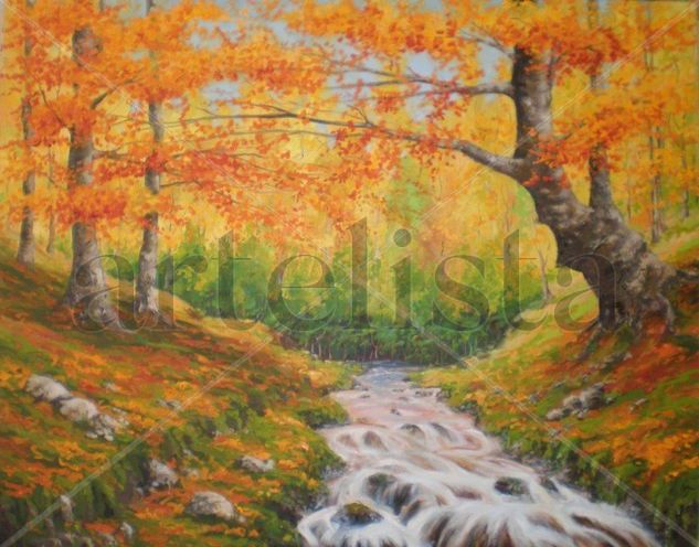Hayedo de Valderejo 3 Óleo Lienzo Paisaje