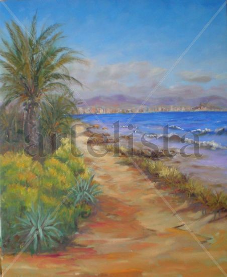 playa los Arenales 3 Óleo Lienzo Marina