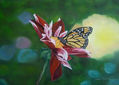 Mariposa posada en una flor