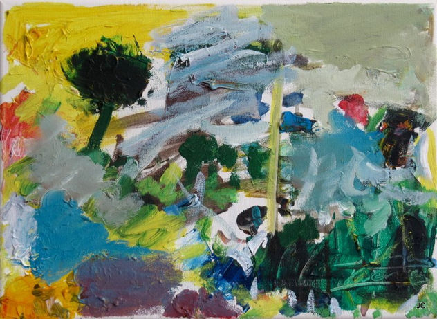 PAISAJE INCLINADO CON ÁRBOL
