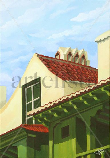 Balcón en Avenida II Oil Canvas Landscaping