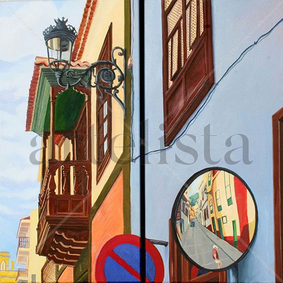 Calle Pérez de Brito Acrylic Canvas Landscaping