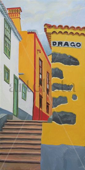 Calle Drago Oil Canvas Landscaping