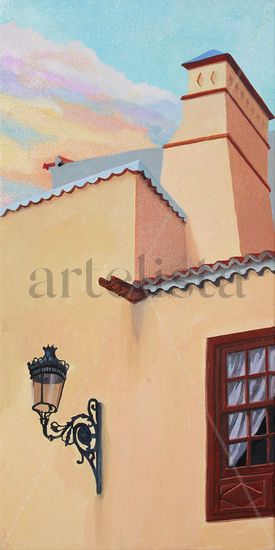 Avenida de El Puente Acrylic Canvas Landscaping