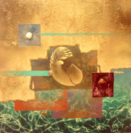 Aquarium Mixed media Canvas