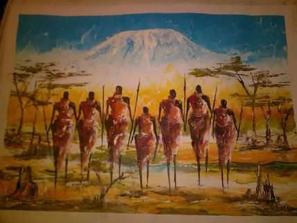 Maasais y kilimanjaro