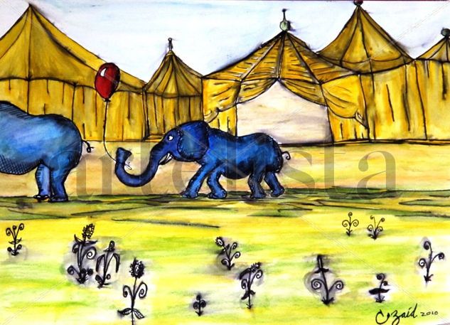 Caminata por el circo Pastel Paper Landscaping